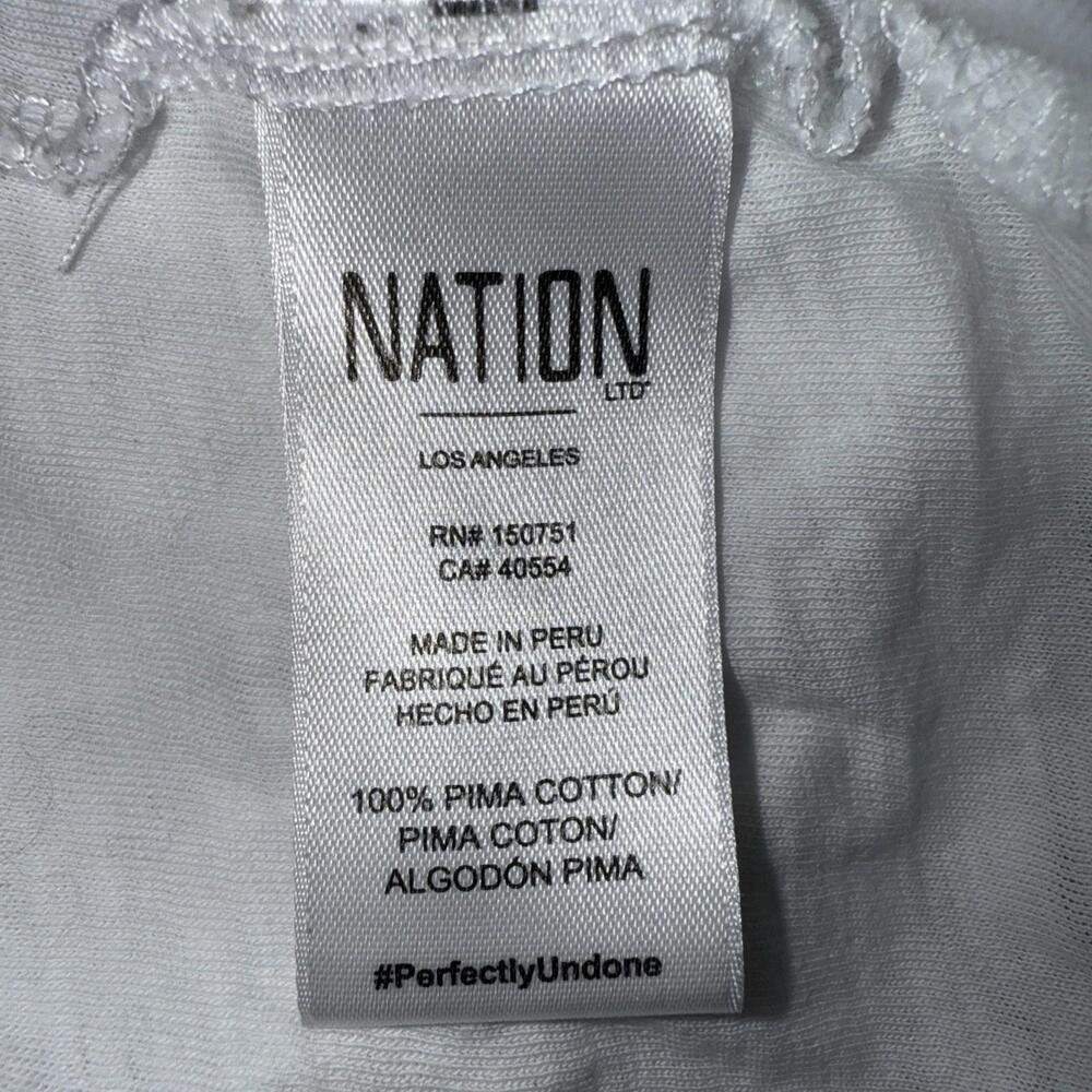 Anthropologie Nation LTD Puff Sleeve Quiet Luxury Minimalist Cotton Blouse Small - Picture 5 of 14